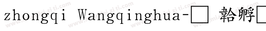 zhongqi Wangqinghua字体转换